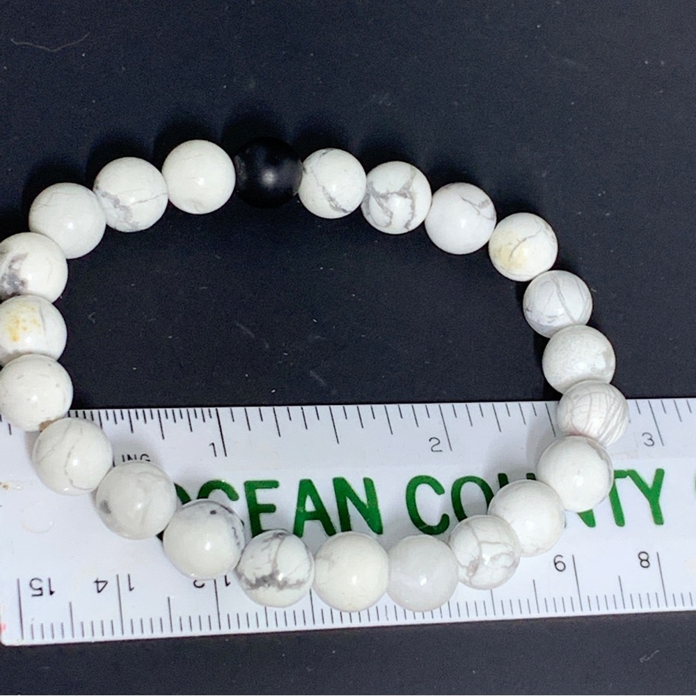 Howlite Stone Lava Rock Healing Bead Bracelet - Picture 11 of 12